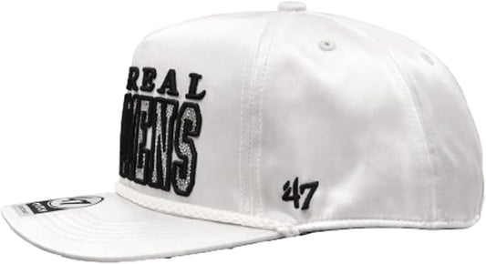47 NHL Montreal Canadiens Women's Outspoken Sparkle Adjustable Hitch Hat with Rope - White