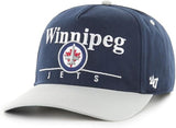 '47 NHL Winnipeg Jets Super Hitch Adjustable Snapback Hat - Navy/Grey