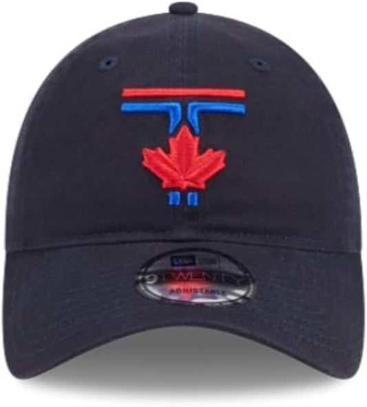New Era 9TWENTY MLB Toronto Blue Jays 50th Anniversary Side Patch City Connect Adjustable Hat - Navy