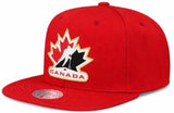 Mitchell & Ness Hockey Canada 2026 Pro Crown Fit Adjustable Snapback Hat - Red