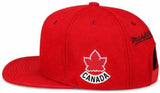 Mitchell & Ness Hockey Canada 2026 Pro Crown Fit Adjustable Snapback Hat - Red