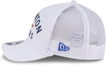 New Era NHL Edmonton Oilers Minimalist 9FORTY A-Frame Trucker Adjustable Snapback Hat - White