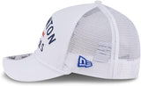 New Era NHL Edmonton Oilers Minimalist 9FORTY A-Frame Trucker Adjustable Snapback Hat - White