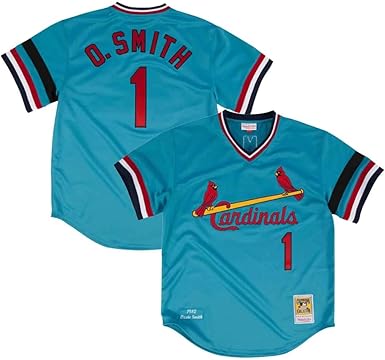 Mitchell & Ness Men's St. Louis Cardinals Ozzie Smith 1982 Cooperstown Collection Authentic Jersey - Blue
