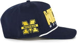 '47 NCAA Michigan Wolverines  Byline Cord Hitch Adjustable Snapback Hat - Dark Navy