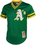 Mitchell & Ness Men's MLB Oakland Athletics Reggie Jackson #44 Cooperstown Mesh Batting Practice Jersey - Green