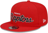 New Era Men’s NBA Toronto Raptors Evergreen Script 9FIFTY Snapback Hat – Red