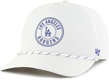 47 MLB Los Angeles Loop Hitch Performance Rope Adjustable Cap - White