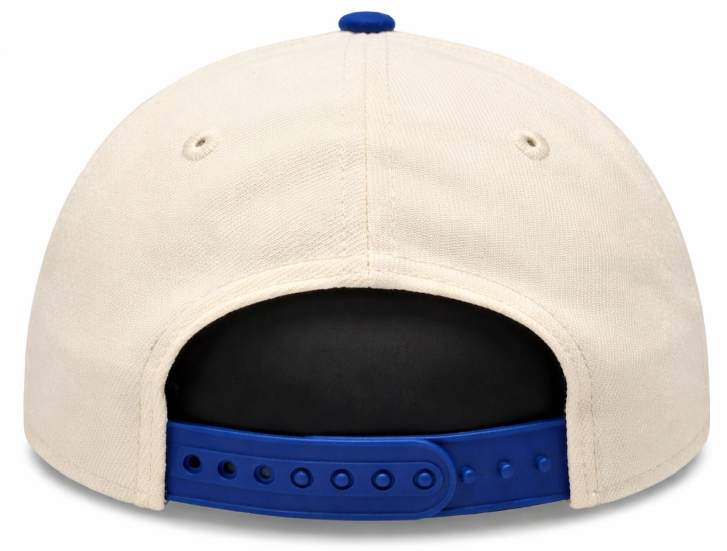 New Era 9FORTY A-Frame MLB Toronto Blue Jays Two Tone 50th Anniversary Side Patch Custom Collection Adjustable Hat - Off-White/Royal Blue