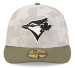New Era 59FIFTY MLB Toronto Blue Jays Pre-Curved 2025 Armed Forces Day Fitted Hat - Beige/Olive Green