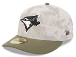 New Era 59FIFTY MLB Toronto Blue Jays Pre-Curved 2025 Armed Forces Day Fitted Hat - Beige/Olive Green