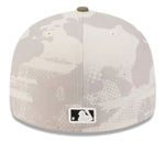 New Era 59FIFTY MLB Toronto Blue Jays Pre-Curved 2025 Armed Forces Day Fitted Hat - Beige/Olive Green