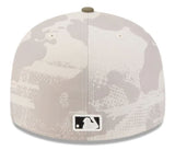 New Era 59FIFTY MLB Toronto Blue Jays Pre-Curved 2025 Armed Forces Day Fitted Hat - Beige/Olive Green