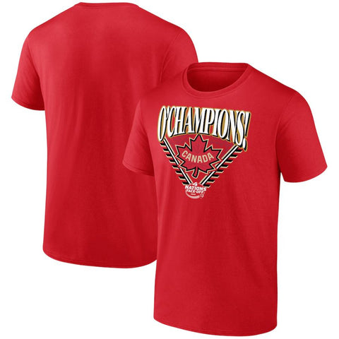 Fanatics Men's 2025 Canada 4 Nations Face-Off Champions Hometown T-Shirt - Athletic Red