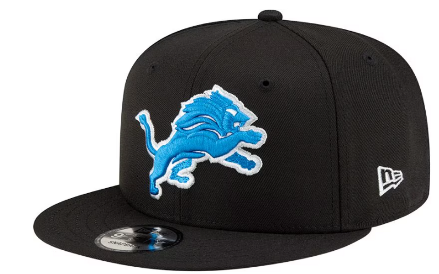 New Era NFL Detroit Lions Basic 9FIFTY Adjustable Snapback Hat - Black