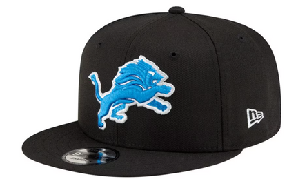 New Era NFL Detroit Lions Basic 9FIFTY Adjustable Snapback Hat - Black