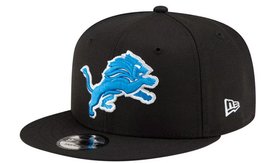 New Era NFL Detroit Lions Basic 9FIFTY Adjustable Snapback Hat - Black