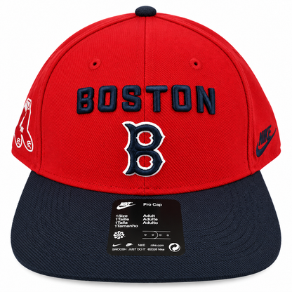 Nike MLB Boston Red Sox Pro Cap Adjustable Snapback Hat – Red/Navy