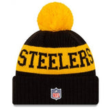 New Era NFL Pittsburgh Steelers 2020 Sideline Sport Knit Hat - Black/Yellow