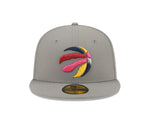 Toronto Raptors New Era Multi Color Pack 59FIFTY Fitted Hat Sidepatch - Gray