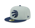 Toronto Raptors New Era Two-Tone Color Pack 59FIFTY Fitted Hat - Gray/Navy