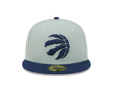Toronto Raptors New Era Two-Tone Color Pack 59FIFTY Fitted Hat - Gray/Navy