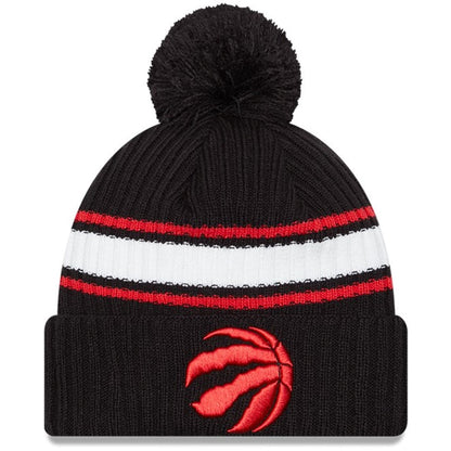 New Era NBA Toronto Raptors Black Striped Cuffed Knitfold Hat