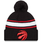 New Era NBA Toronto Raptors Black Striped Cuffed Knitfold Hat