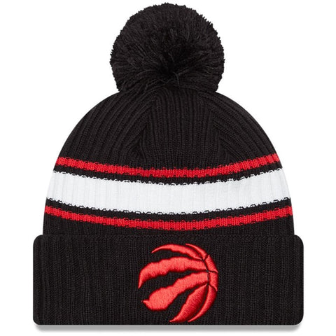 New Era NBA Toronto Raptors Black Striped Cuffed Knitfold Hat
