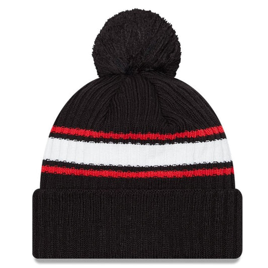 New Era NBA Toronto Raptors Black Striped Cuffed Knitfold Hat