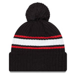 New Era NBA Toronto Raptors Black Striped Cuffed Knitfold Hat