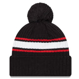 New Era NBA Toronto Raptors Black Striped Cuffed Knitfold Hat