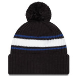 New Era MLB Toronto Blue Jays Black Striped Cuffed Knitfold Hat