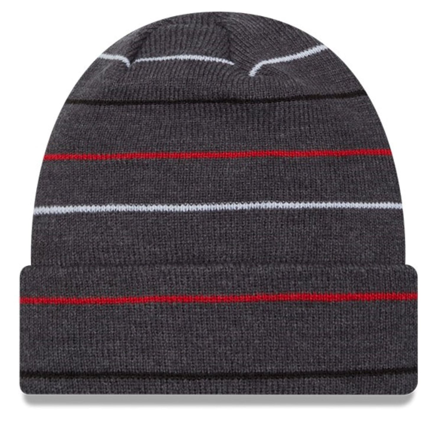 New Era NBA Toronto Raptors Charcoal Rowed Striped Cuffed Knit Hat
