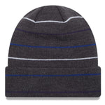 New Era MLB Toronto Blue Jays Charcoal Rowed Striped Cuffed Knit Hat
