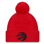 New Era NBA Toronto Raptors Cabled Red Cuffed Knit Hat