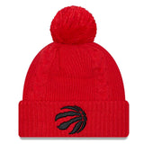 New Era NBA Toronto Raptors Cabled Red Cuffed Knit Hat