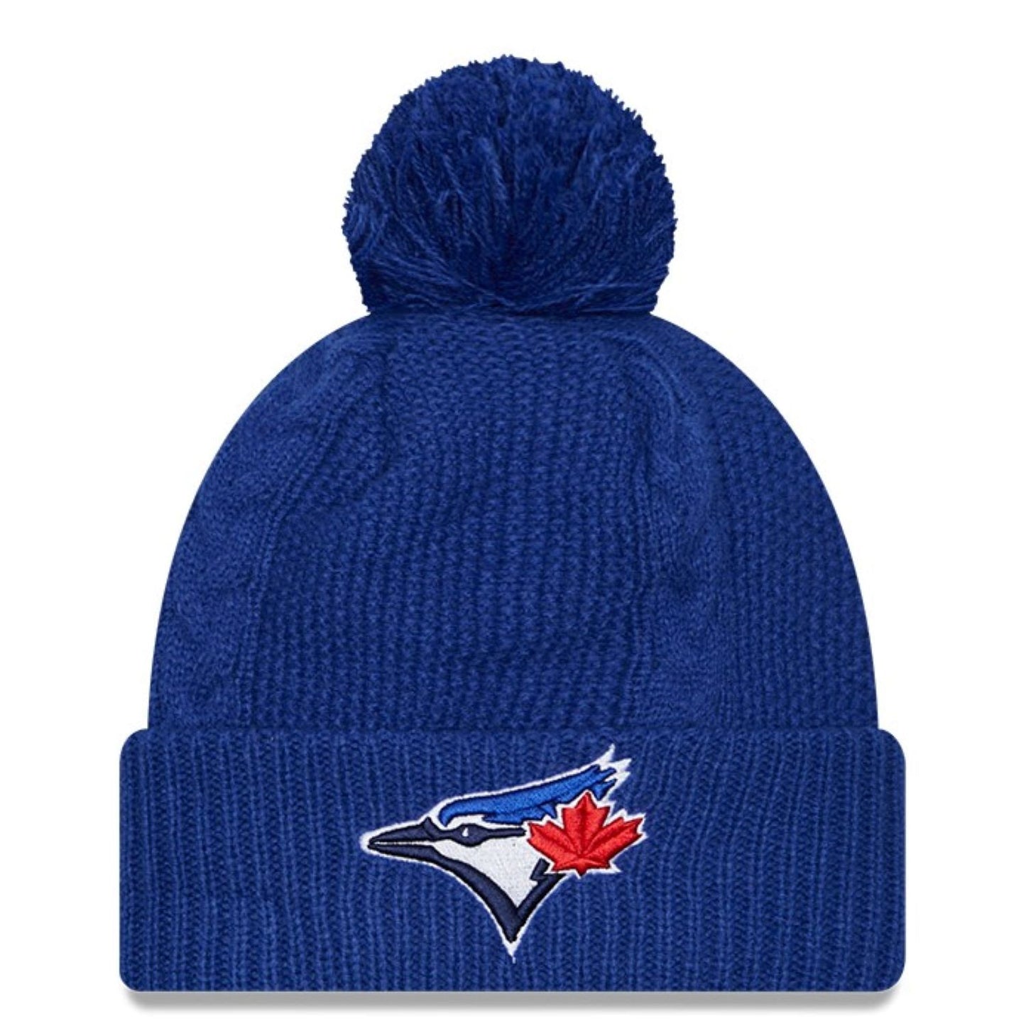 New Era MLB Toronto Blue Jays Cabled Royal Blue Cuffed Knit Hat