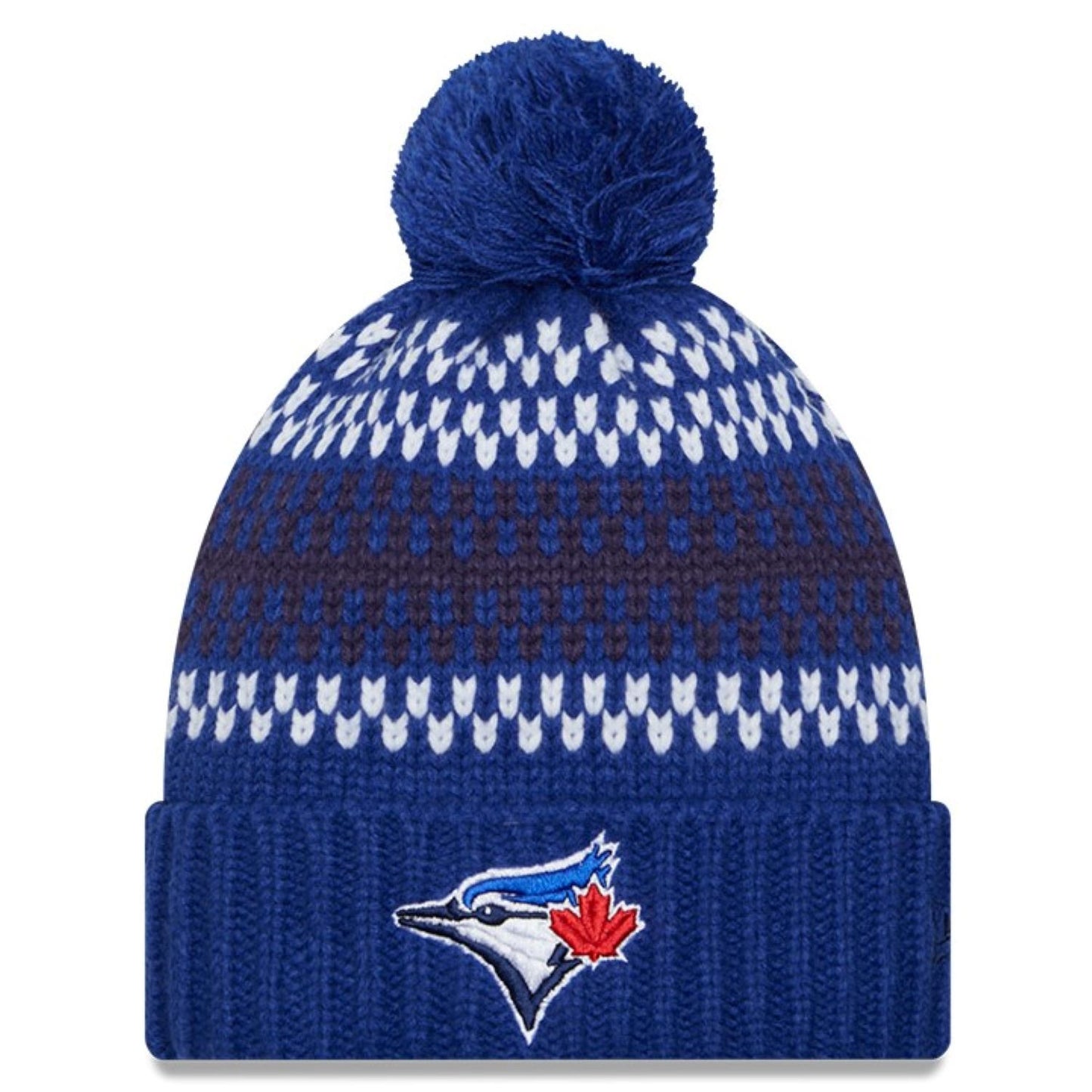 New Era Womens MLB Toronto Blue Jays Cozy Royal Blue Cuffed Knit Hat