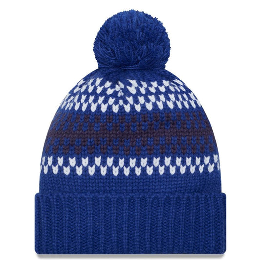 New Era Womens MLB Toronto Blue Jays Cozy Royal Blue Cuffed Knit Hat