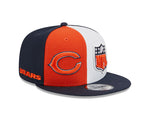 Men's New Era Orange/Navy Chicago Bears 2023 Sideline Primary Logo 9FIFTY Snapback Hat