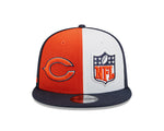 Men's New Era Orange/Navy Chicago Bears 2023 Sideline Primary Logo 9FIFTY Snapback Hat