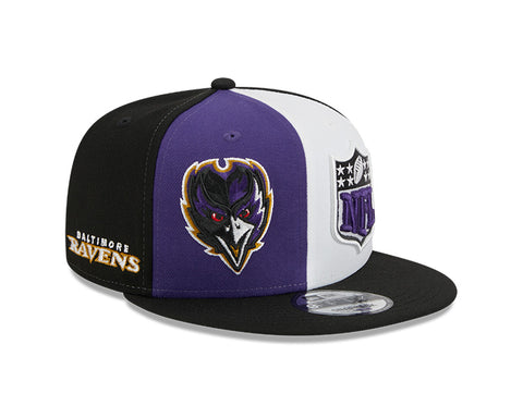 Kj着 The Ravens Snapback CAP Men's New Era Purple/Black Baltimore Ravens 2023 Sideline