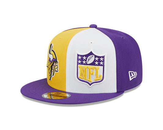 Men's New Era Gold/Purple Minnesota Vikings 2023 Sideline 9FIFTY Snapback Hat