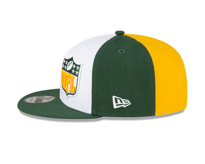Men's New Era Gold/Green Green Bay Packers 2023 Sideline 9FIFTY Snapback Hat