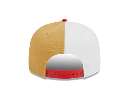Men's New Era Gold/Scarlet San Francisco 49ers 2023 Sideline 9FIFTY Snapback Hat