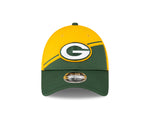 Men's New Era Gold/Green Green Bay Packers 2023 Sideline 9FORTY Adjustable Hat