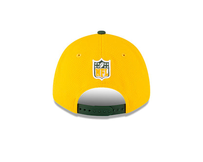 Men's New Era Gold/Green Green Bay Packers 2023 Sideline 9FORTY Adjustable Hat