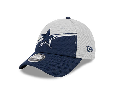 Men's New Era Gray/Navy Dallas Cowboys 2023 Sideline 9FORTY Adjustable Hat