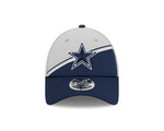 Men's New Era Gray/Navy Dallas Cowboys 2023 Sideline 9FORTY Adjustable Hat